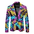 thumbnail image 5 of Men's Carnival Print Two Piece Suit – Slim Fit Blazer and Pants in L-3XL, Colorful Printed Stage Performer Outfit for Events and Festivals, 5 of 5