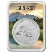 9FINE MINT 1 oz Silver Round - Gun & Rod (Duck) w/ TEP