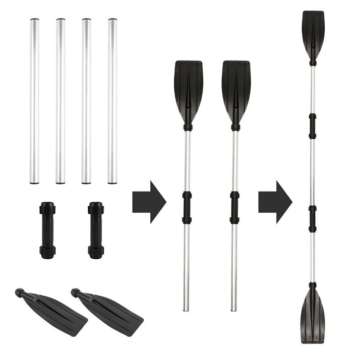 4 Pieces Boat Oars Kayak Paddles Aluminum Alloy Boat Accessories Detachable  Rowing Paddle for Canoe River Pool Water Float Sports, Paddles -   Canada