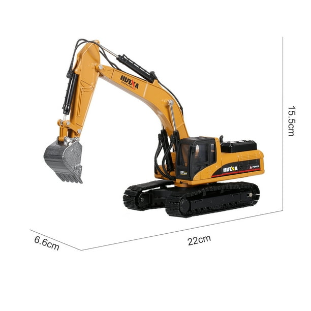 HUINA 1710 2 1 50 Metal Alloy Excavator Truck Car Model Toy