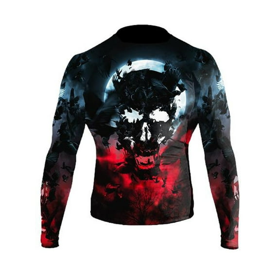 Raven Fightwear Men's The Unkindness Rash Guard MMA BJJ Black