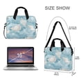 thumbnail image 3 of 16" Laptop Briefcase, Detachable Anti-Slip Shoulder Strap, Multi-Compartment Work Travel Bag Seashells and Sea Waves Pattern, 3 of 8