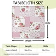 thumbnail image 2 of Pioneer Flower Floral Print Pattern Square Fitted Tablecloth with Elastic Edge,Square Table Cover,Washable Elastic Table Cover for Home Kitchen Party Decor 36"x36", 2 of 6
