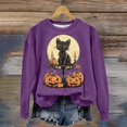 thumbnail image 5 of Futezty Halloween Sweatshirts for Women Plus Size Long Sleeve Cute Graphic Pullover Top 2025 Fall Fashion Shirt Clothes, 5 of 7
