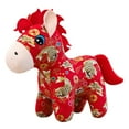 thumbnail image 2 of 15cm Fabric Horse Plush Toy Soft Stuffed Animal Doll With Traditional National Wind Patterns Handmade Cloth Craft For Kids Adults Cute Decorative Figurine For Home Living Room, 2 of 9