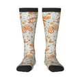 thumbnail image 2 of Lsque Retro Floral Butterfly Printed Crew Socks Men's Women's LightWeight Thin Casual Calf Socks ,Knee High Socks,Cotton Socks, 2 of 9