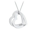 thumbnail image 1 of Engravable Interlocking Double Heart Pendant, 1 of 6