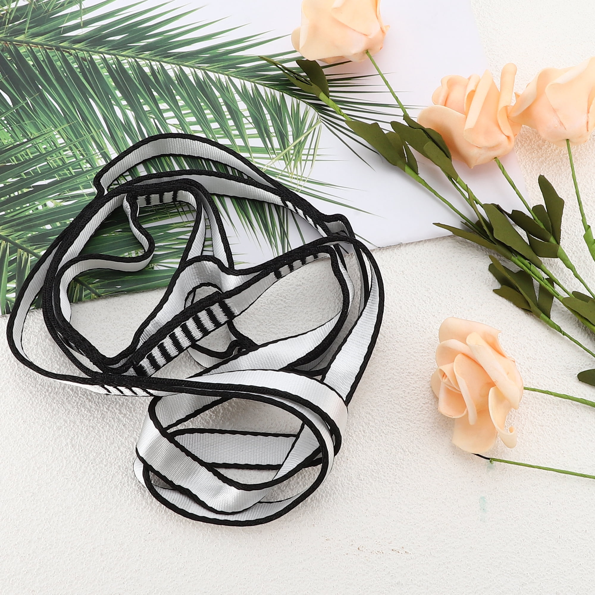 Unique Bargains Non-Elastic Yoga Band for Yoga and Home Fitness Silver Tone