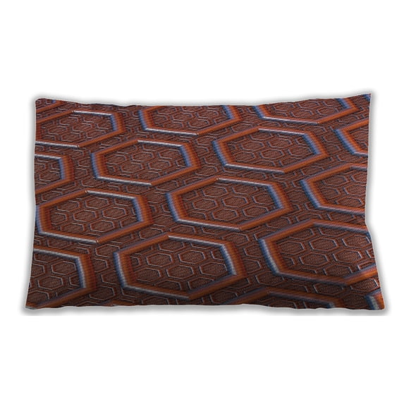 Ahgly Company Outdoor Rectangular Patterned Lumbar Throw Pillow, 13 inch by 19 inch