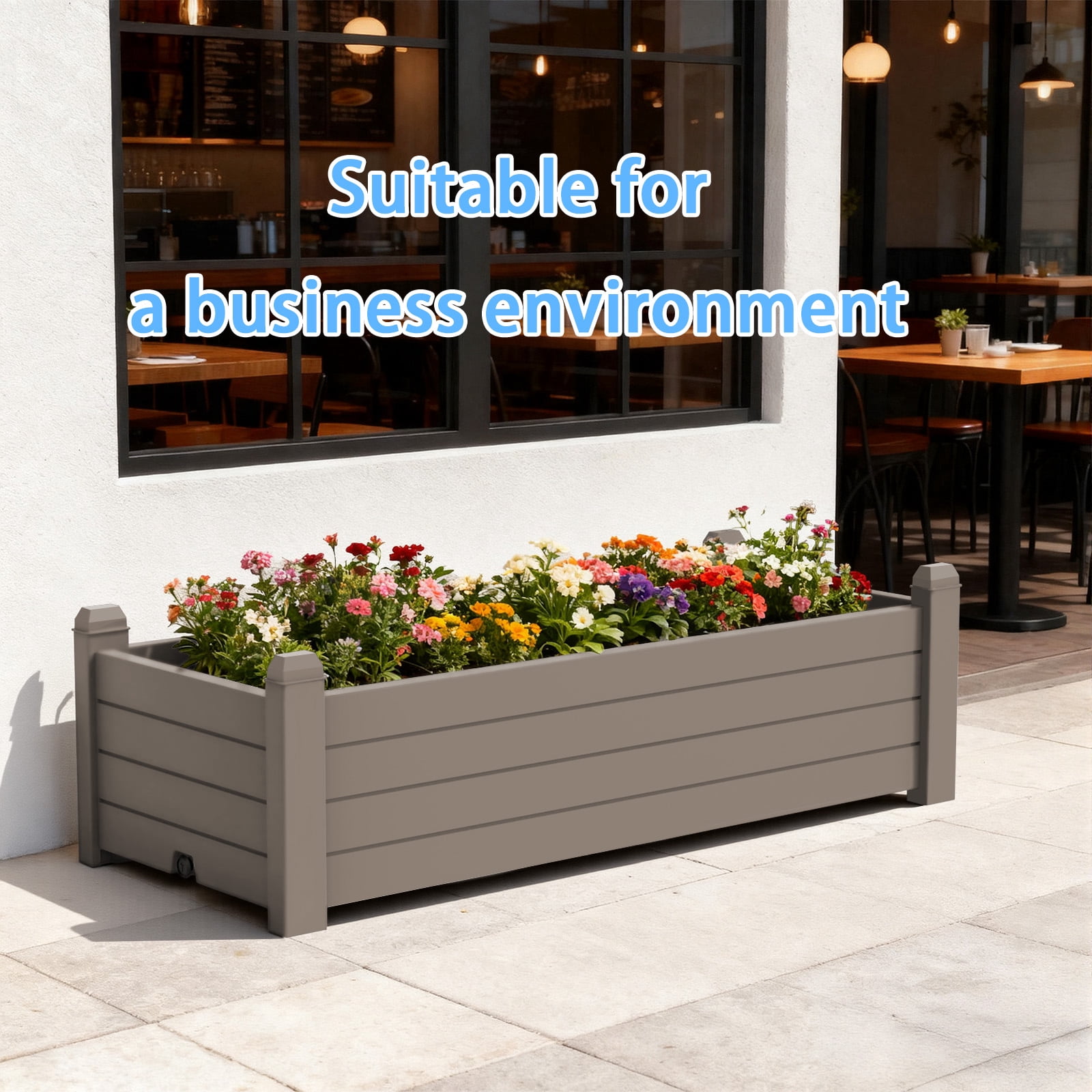 MINDYES Raised Garden Bed , Planter Raised Garden Boxes Outdoor, Raised Garden Beds for Vegetables 43.31*17.72*12.6 inch