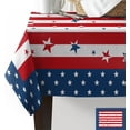 thumbnail image 6 of Rectangle Patriotic Tablecloth 60x102inch Happy Independence Day Vinyl Table Covers Waterproof Oilcloth Table Decor Fourth of July Farmhouse Tablecloths for Holiday Parade Celebrations Wedding Party, 6 of 6