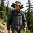 thumbnail image 5 of Outdoor Wide Brim Sun Hat with 2 Solar Fan Sun Bucket Hat for Men Women UPF 50+ Bucket Fishing & Beach Hat with Fan Built in, 5 of 6