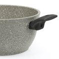 thumbnail image 2 of Flonal Monolite Non-Stick Deep Stew Cooking Pot 5.5 Qt (5.2 L) Forged Aluminum Nonstick Stockpot Granite Soup Pot Induction Cookware, Gray, 2 of 6