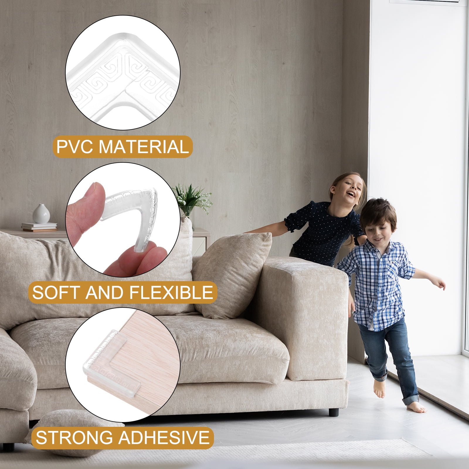 Unique Bargains 12pcs Durable Corner Protectors for Table Furniture Safety Clear