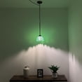 thumbnail image 2 of Tiffany Mini Hanging Lights Plug In Green Leaves Stained Glass LED Bulb Included 8”W*8”D*60”H, 2 of 6