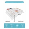 thumbnail image 5 of Quilts Full Size Bedding Set, Pink Floral Lightweight Quilted Comforter, Watercolor Flowers Botanical Farmhouse Soft Reversible Bedspread Coverlet with Pillow Covers for All Season, 78" x 90", 5 of 7