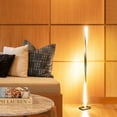 thumbnail image 2 of Brightech 48 Inch Helix Modern Built In LED Floor Standing Pole Lamp, Silver, 2 of 10