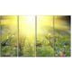 Coucher de Soleil Lumineux au-Dessus des Fleurs de Printemps - Art sur Toile de Paysage Surdimensionné – image 2 sur 3