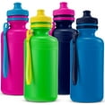 Bedwina Reusable Water Bottles Bulk Pack 18 Oz Plastic Bottles with Caps, Multicolor 12pack