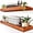 Honey Oak, variant on 2 Pc Natural Pine Wooden Floating Shelves Wall Mounted; Tablette Flottante Murale; Wall Shelves for Living Room, Bathroom, Kitchen and Bedroom Bookshelf (Honey Oak, 16)