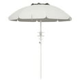 thumbnail image 2 of Outsunny 5.7' Beach Umbrella with Tilt, Cup Holders, Hooks, Cream White, 2 of 9