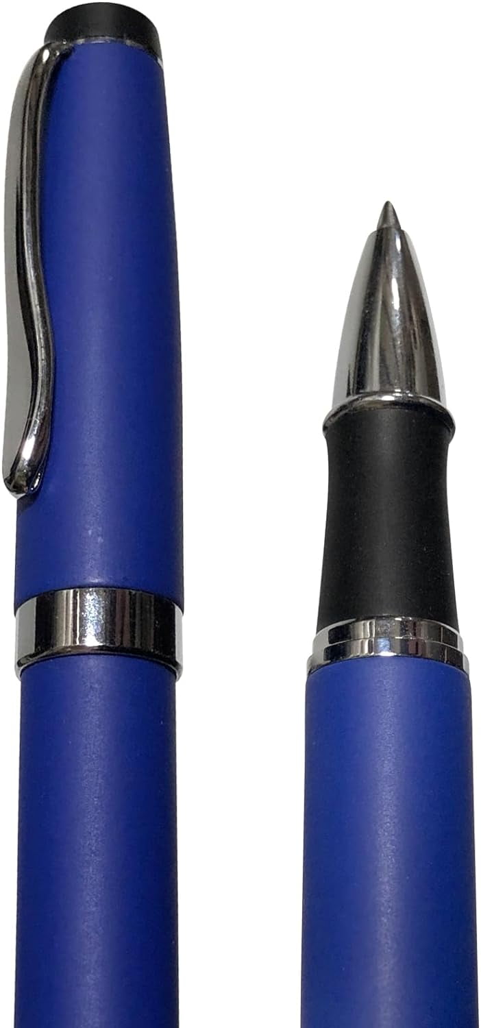 Gripper Rollerball Pen - Matt Blue with Anti Slip Grip (Budget Friendly Pen)