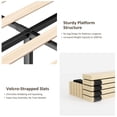 thumbnail image 5 of UHOMEPRO Full Bed Frame, Black Platform Bed Frame with Velvet Upholstered Headboard, No Box Spring Needed, Easy Assembly, 5 of 7