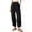 Black #14, variant on Harem Pants Women Baggy Beach Capri Palazzo Pants Summer Boho Barrel Sweatpants Drawstring Elastic Trousers with Pockets Black XL