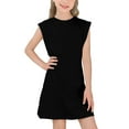 thumbnail image 3 of Jinhomg Sleeveless Summer Dress for Girls Casual Solid Midi Tank Dresses with Pockets Black 5 Years, 3 of 9