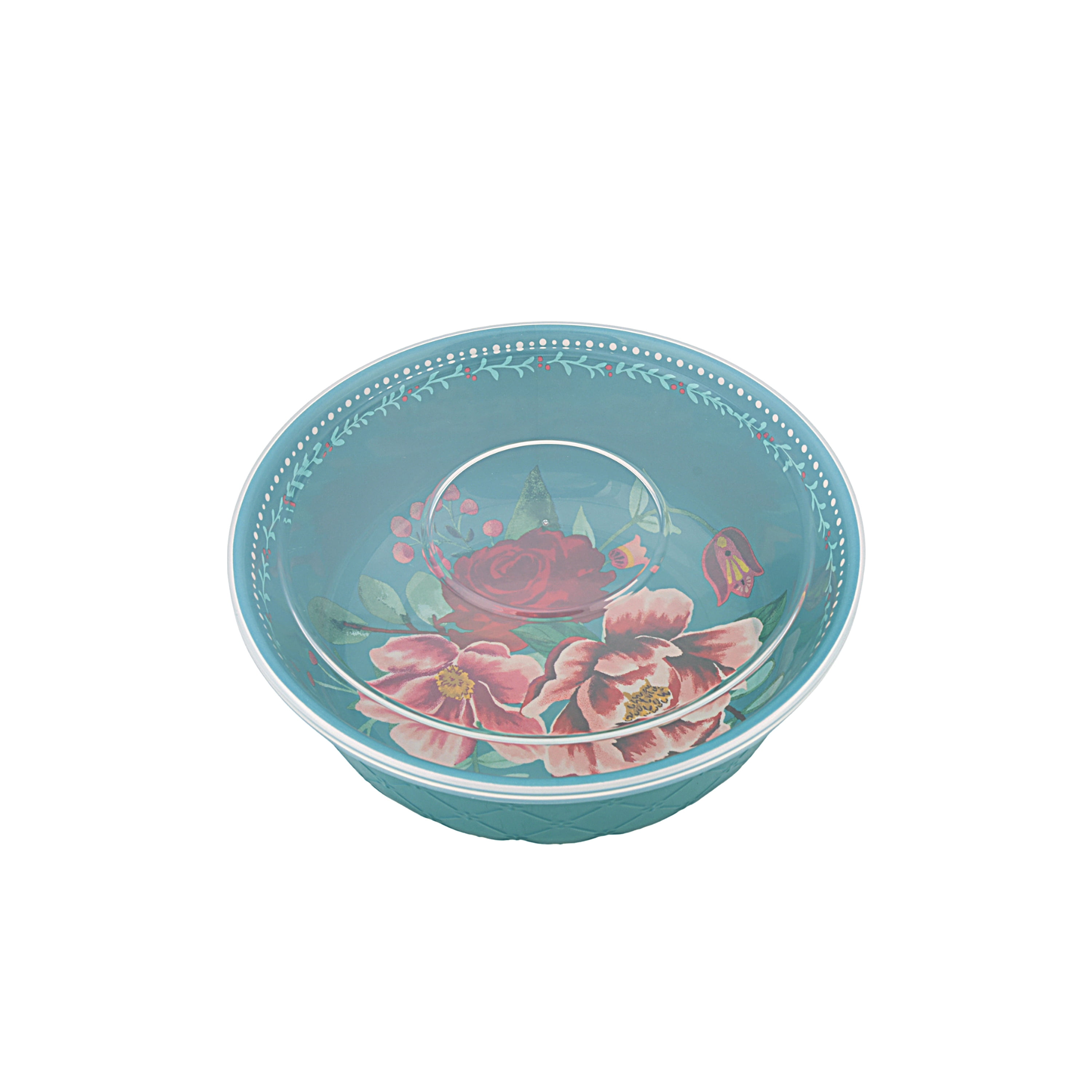 The Pioneer Woman Merry Meadow 6-Piece Embossed Melamine Serving Bowl Set with Lids
