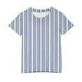 thumbnail image 6 of Spazoro Toddler Girls T-shirts, Summer Striped Casual Crewneck Short Sleeve Tops Tee Light Blue Size 13 T, 6 of 6