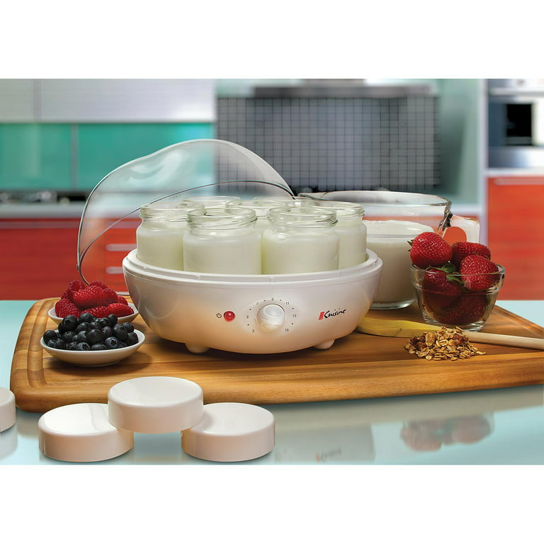 Euro Cuisine YM80 Electric Yogurt Maker - With 7 - 6oz Glass Jars - Euro  Cuisine Inc