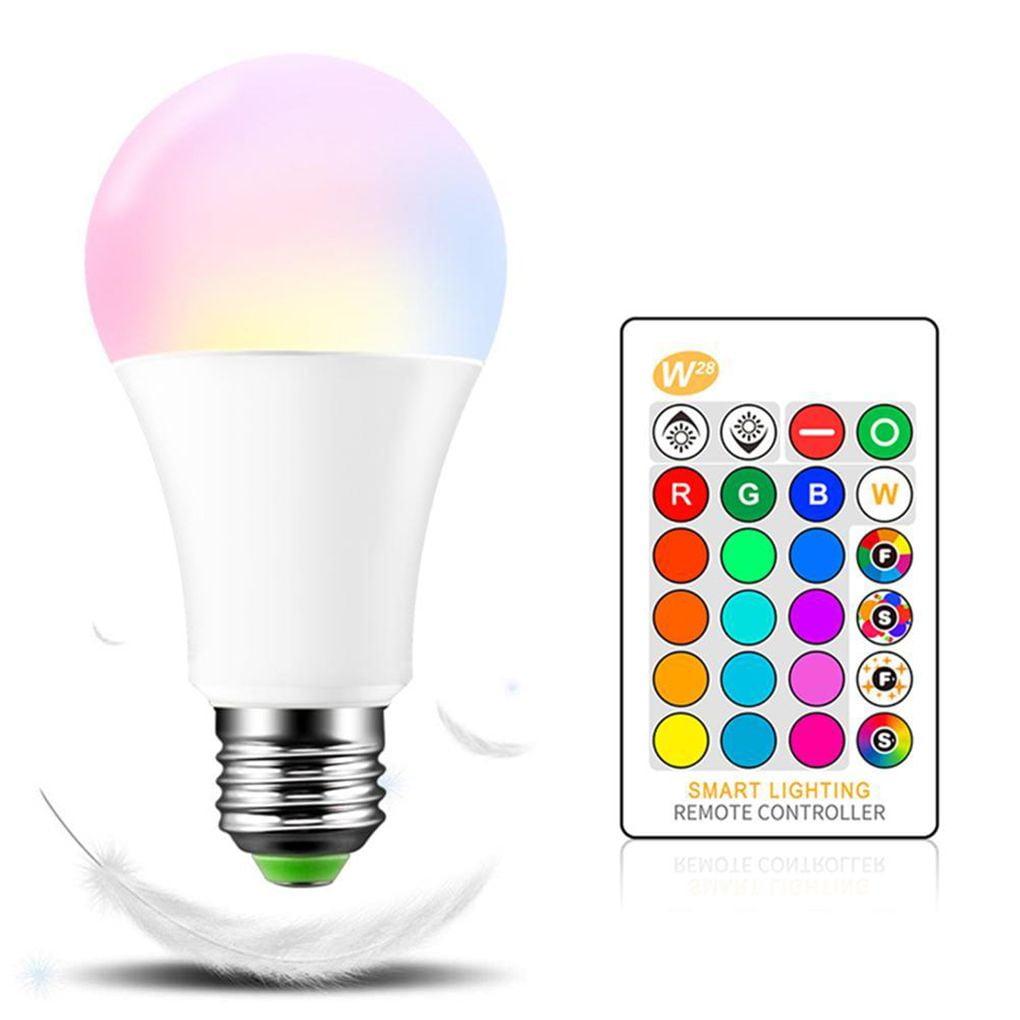 Dimmable RGB E27 3/5/10W LED Light AC85-265V Lamp Colorful Bulb Light Controller 