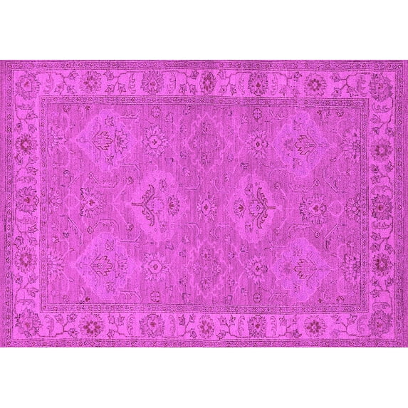 Ahgly Company Indoor Rectangle Oriental Pink Traditional Area Rugs, 5' x 7'