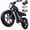 F6S - 2000W 48V 25Ah - Black, variant on 1500W Adult Electric Bike, 33MPH Fast E Bikes for Adults Electric, 20" x 4" Fat Tire Ebike, 750W Motor Long Range Electric Mountain Bikes, 48V 15Ah UL 2849 Certified, 60 Miles Range