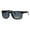 Shiny Black Black, variant on Mens Polarized Lens Elegant Minimal Rectangular Horn Rim Sunglasses Matte Black Black