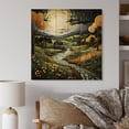 thumbnail image 2 of Designart "Countryside Reverie Painting IX" Landscapes Print on Natural Pine Wood, 2 of 5