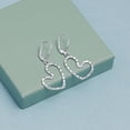thumbnail image 3 of LeCalla 925 Sterling Silver Dangle Earrings for Women | Hammered Silver Open Heart Earring, 3 of 6