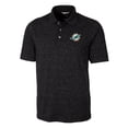 thumbnail image 2 of Men's Cutter & Buck Black Miami Dolphins Big & Tall Advantage Tri-Blend Space Dye Polo, 2 of 3