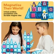 PicassoTiles Mini Magnetic Tiles for Kids – 71PCS STEM Construction Building Blocks Travel Toy Set