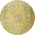 thumbnail image 1 of Ahgly Company Indoor Round Traditional Caramel Brown Persian Area Rugs, 3' Round, 1 of 6