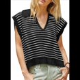 thumbnail image 2 of Suéteres de Verano para Mujer 2025, Cuello en V, Mangas , Suéter Sin Mangas, Chaleco Negro XL, 2 of 6