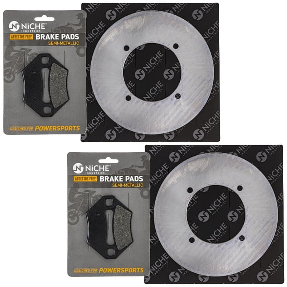 Niche Front Brake Rotor Pad Semi Metallic Kit for Arctic Cat 1436-420 ATV MK1006555