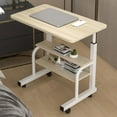 thumbnail image 3 of Leadrop Computer Desk Height Adjustable Sturdy Construction Spacious Desktop with Casters Easy Movement Laptop Desk Table Office Mobility Workstation Office Supplies, 3 of 11