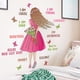 thumbnail image 3 of Un conjunto de pegatinas de pared de niña bonita, flores, mariposas, palabras inspiradoras, decoración de pared para dormitorio, sala de estar, oficina, 3 of 4