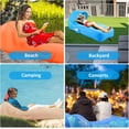 thumbnail image 2 of Inflatable Lounger Air Sofa with Sun-Shade Tent, Inflatable Beach Bed with Pillow, Waterproof Inflatable Couch Camping Chair Hammock for Hiking Backyard Lakeside Travel Beach Park Picnics, 2 of 6