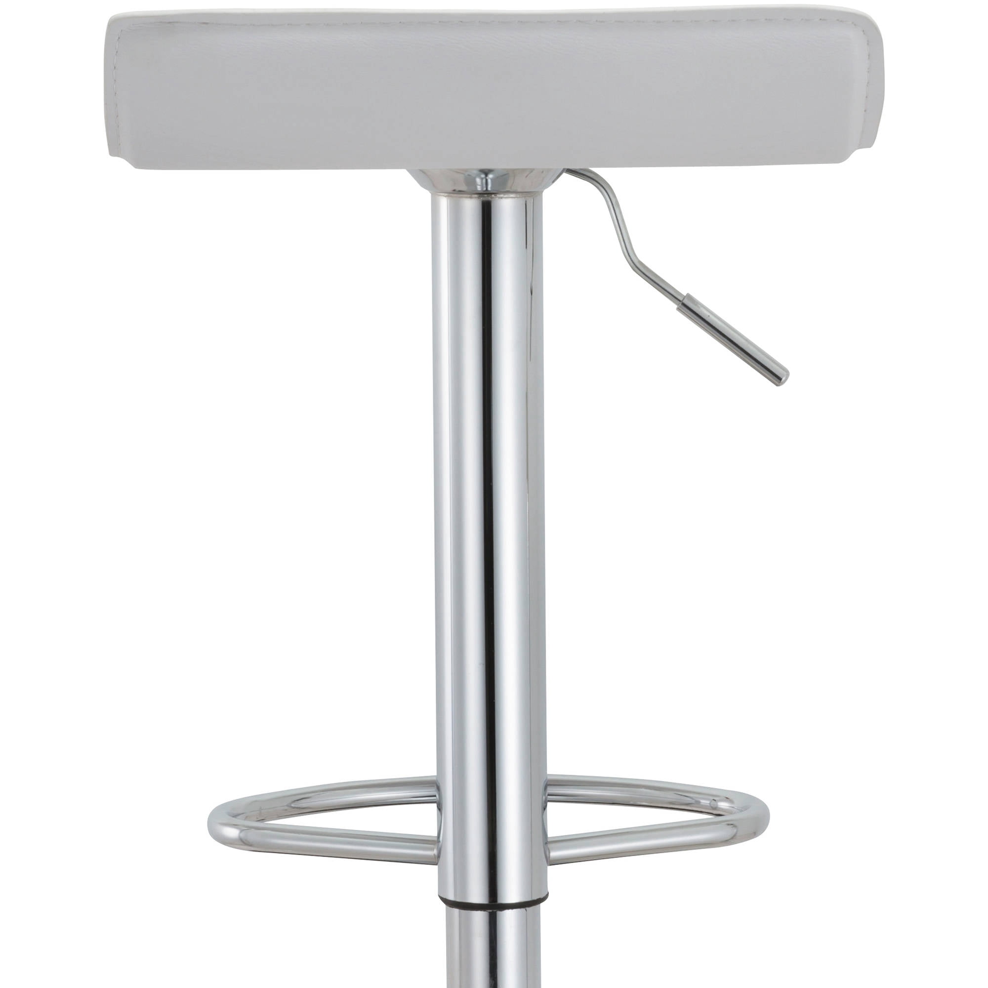 Armless Swivel Adjustable Bar Stool with Footrest White, Set of 2
