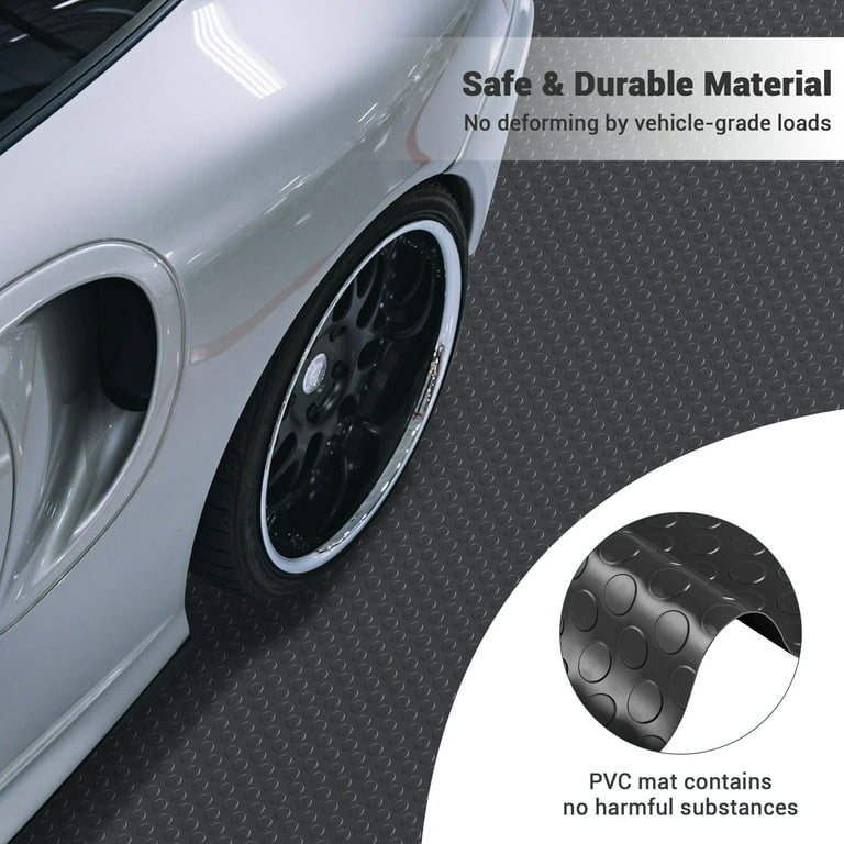 Yescom Garage Floor Mat Roll Non Slip Car Parking Protect Cover Trailer PVC  13x5 Ft for Under Car Workshop 