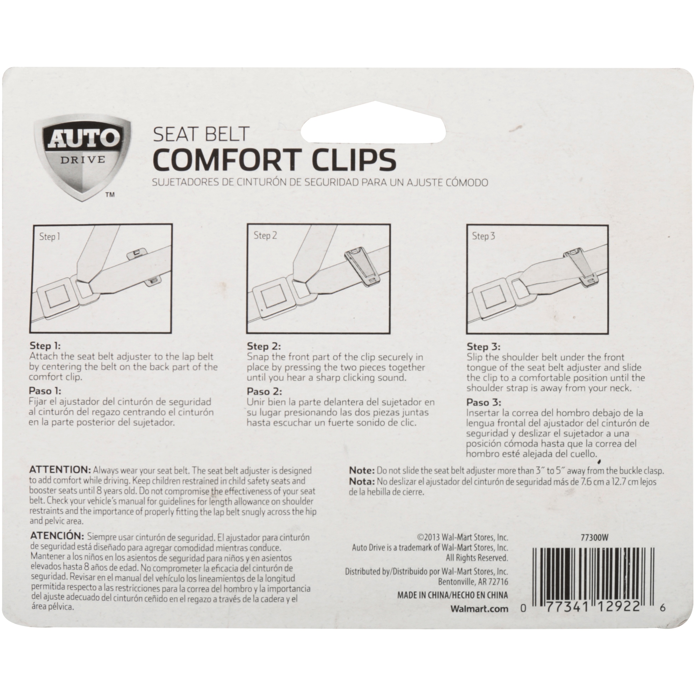 Auto Drive­™ Seat Belt Comfort Clips 2 ct Pack - image 4 of 4