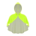 thumbnail image 3 of Eandarui Womens Shiny Wet Look Hooded Cloak With Front Button Closure For Rave And Party Wear Fluorescent Green One Size, 3 of 4